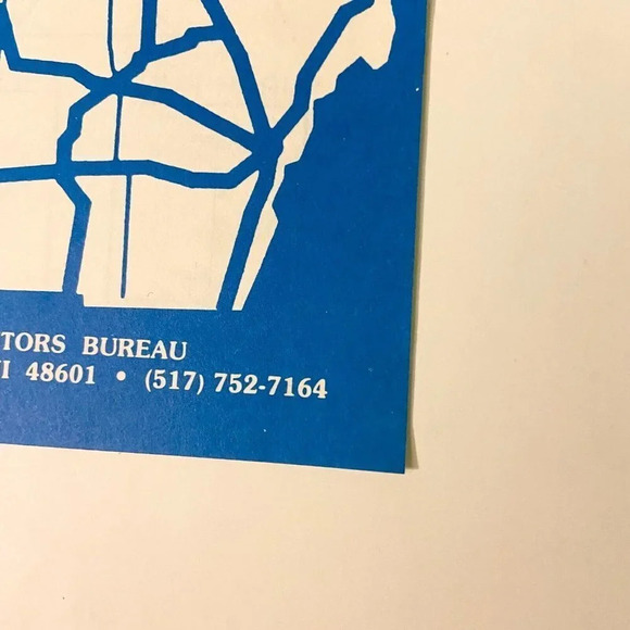 Vintage Saginaw  County Hotels Motels State of Michigan Map Brochure Pamphlet - Picture 8 of 10